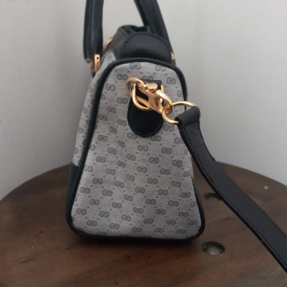 Authentic Vintage Gucci GG Monogram Micro Guccissima Boston Doctor Shoulder Bag - Picture 4 of 11